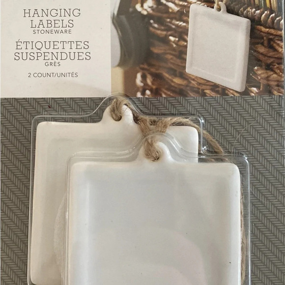 NWT Target 🎯 Hanging Labels 2.5x2.5” Square Stoneware 10 pieces organizing tags - Picture 5 of 7